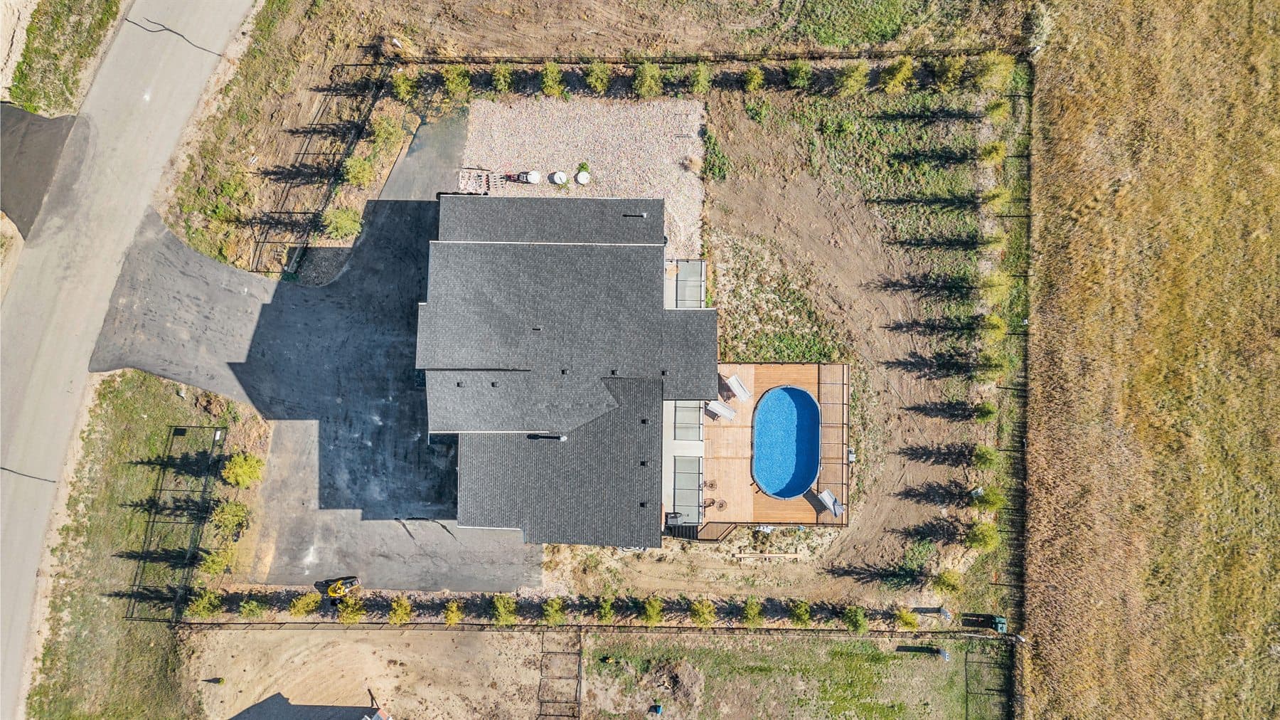 Aerial property view for a listing
